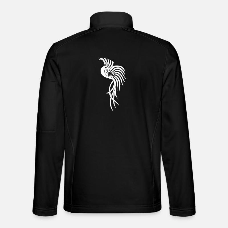 White paradise bird - Unisex Softshell Jacket - black