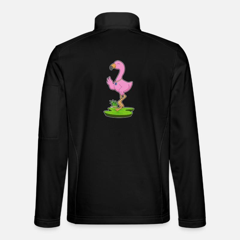 Flamingo Necklace Unisex Softshell Jacket