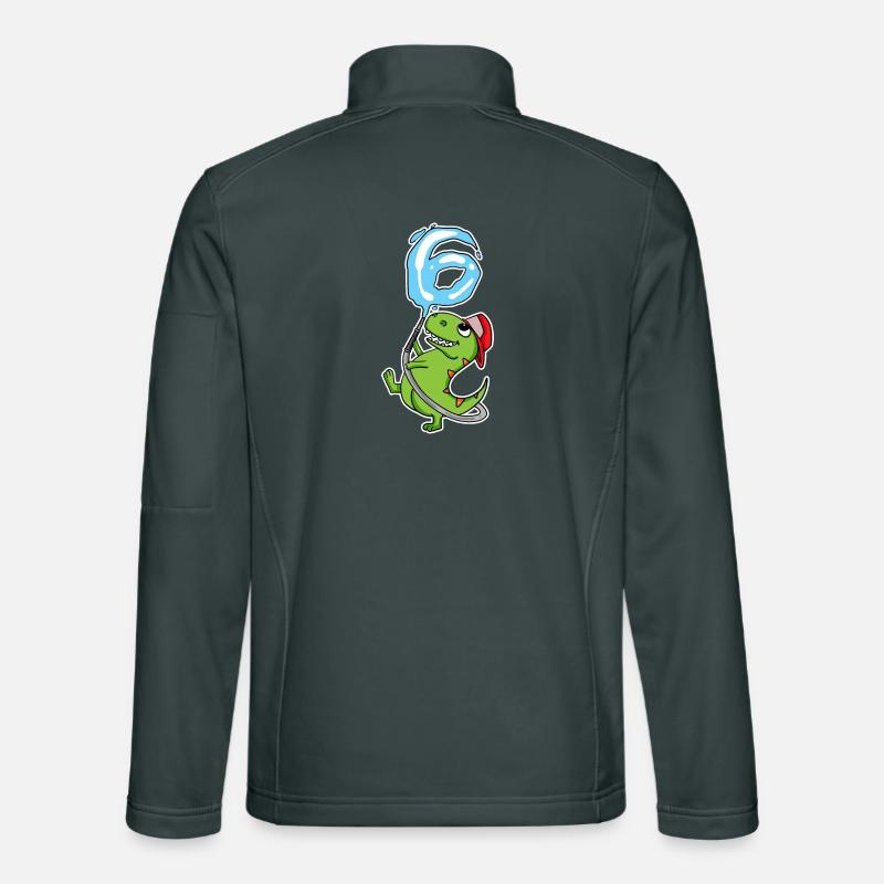 6e anniversaire dinosaure Veste en tissu softshell Unisexe