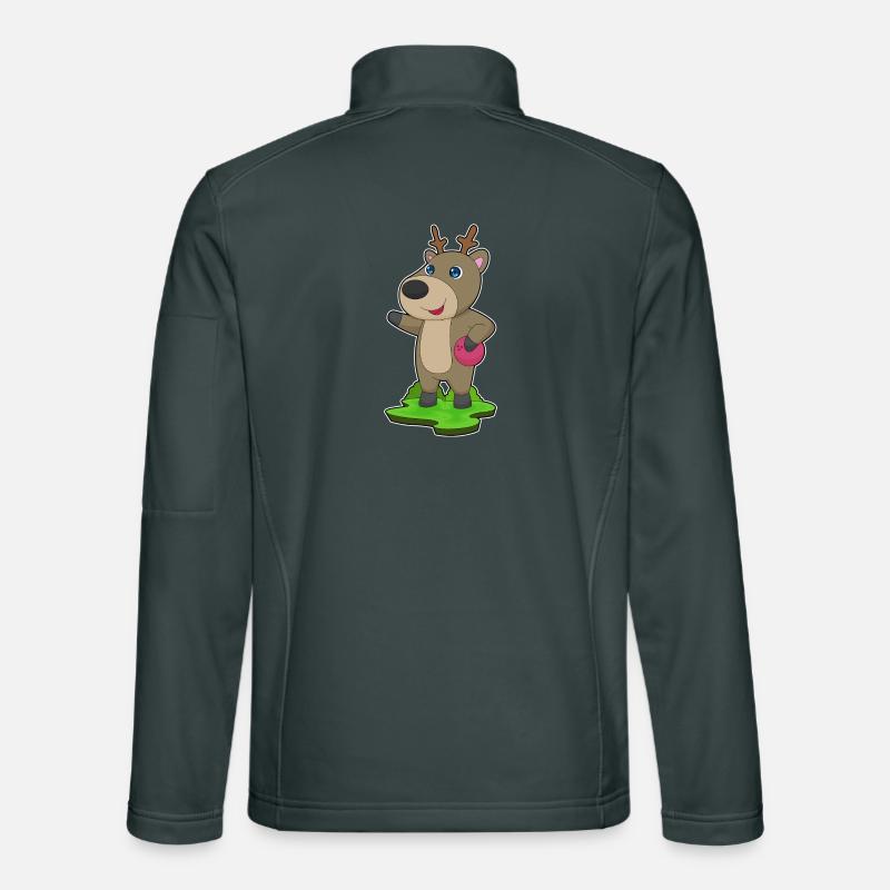 Boule de bowling de cerf Veste en tissu softshell Unisexe