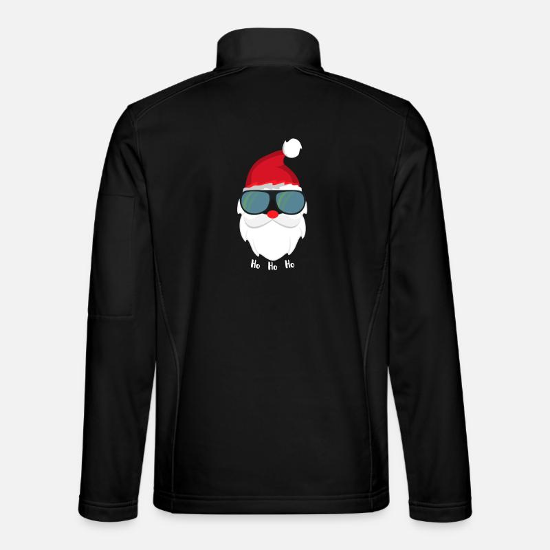 Santa Claus Cool with Sunglasses - Unisex Softshell Jacket - black