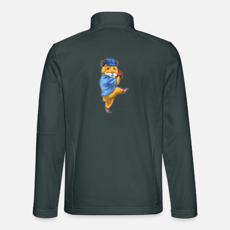 Hamster Baseball Gant de Baseball Veste en tissu softshell Unisexe