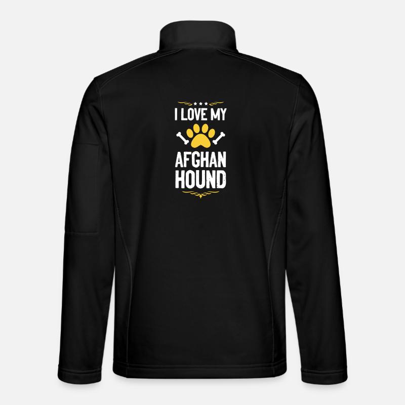 J’adore mon lévrier afghan - Veste en tissu softshell Unisexe - noir