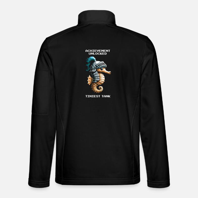 Achievement: smallest tank | Seahorse - Unisex Softshell Jacket - black