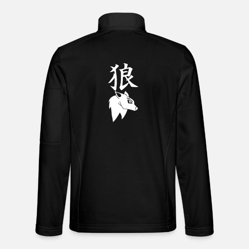 Japanese White Wolf - Unisex Softshell Jacket - black
