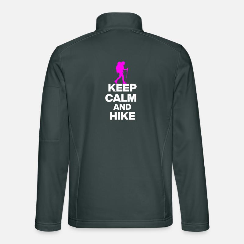KEEP CALM AND HIKE ON, WANDERLUST, GESCHENK 🚶 Unisex Softshelljacke