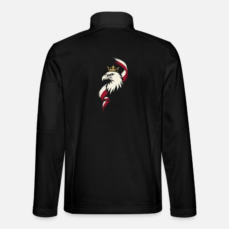 Polnische Adlerkrone - Unisex Softshelljacke - Schwarz