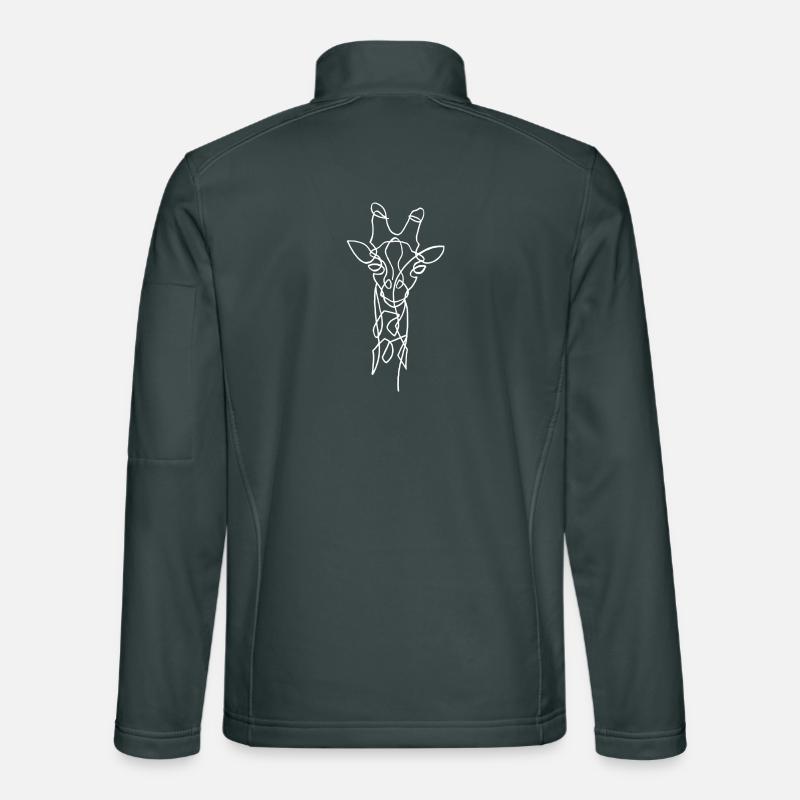 Esquisse de la girafe blanche Veste en tissu softshell Unisexe
