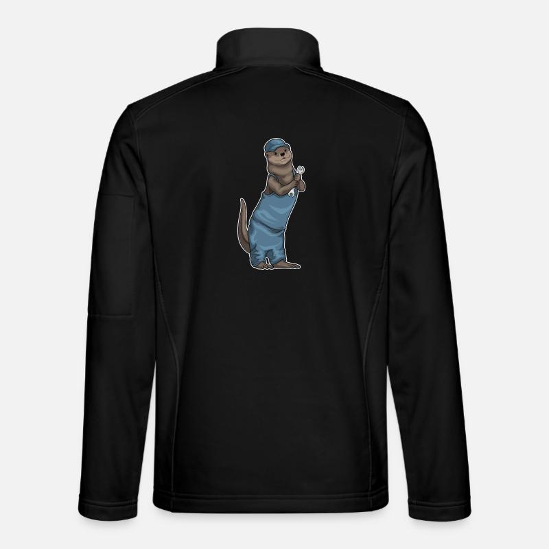 Otter Mechanic Wrench Workshop - Unisex Softshell Jacket - black