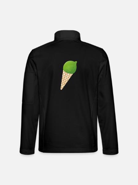 Glace au citron vert Glace d’été Citron Fruit Vacances - Veste en tissu softshell Unisexe - noir - Dos
