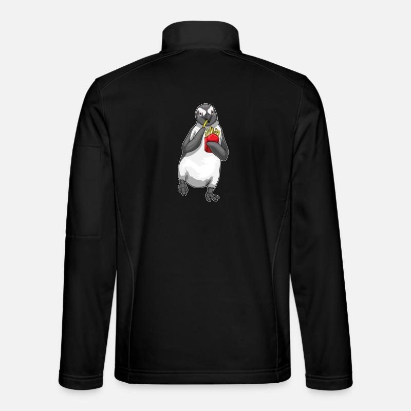 Penguin French fries - Unisex Softshell Jacket - black