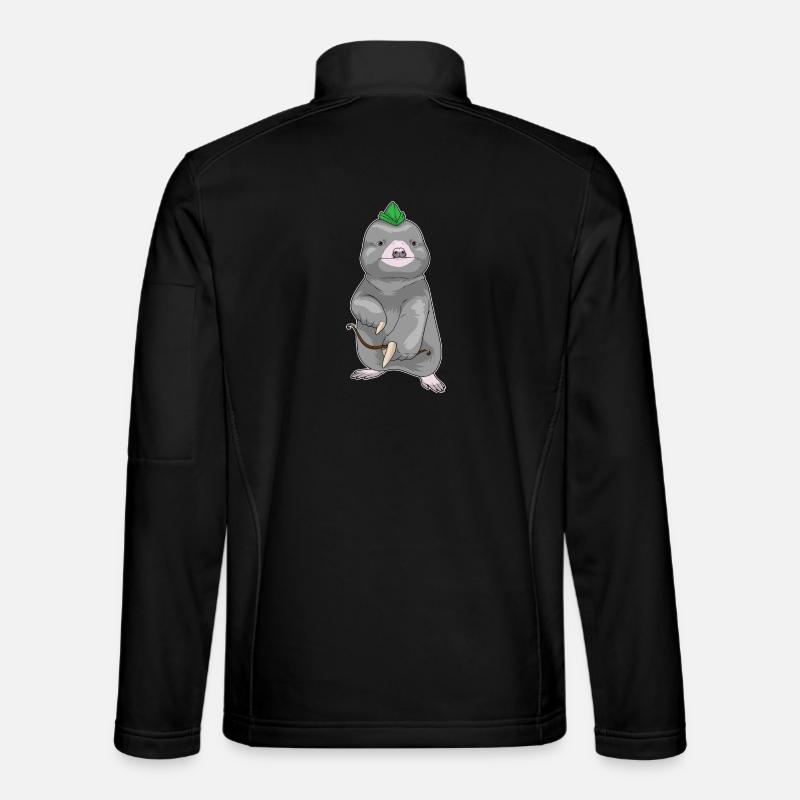 Maulwurf Bogenschütze Bogen - Unisex Softshelljacke - Schwarz
