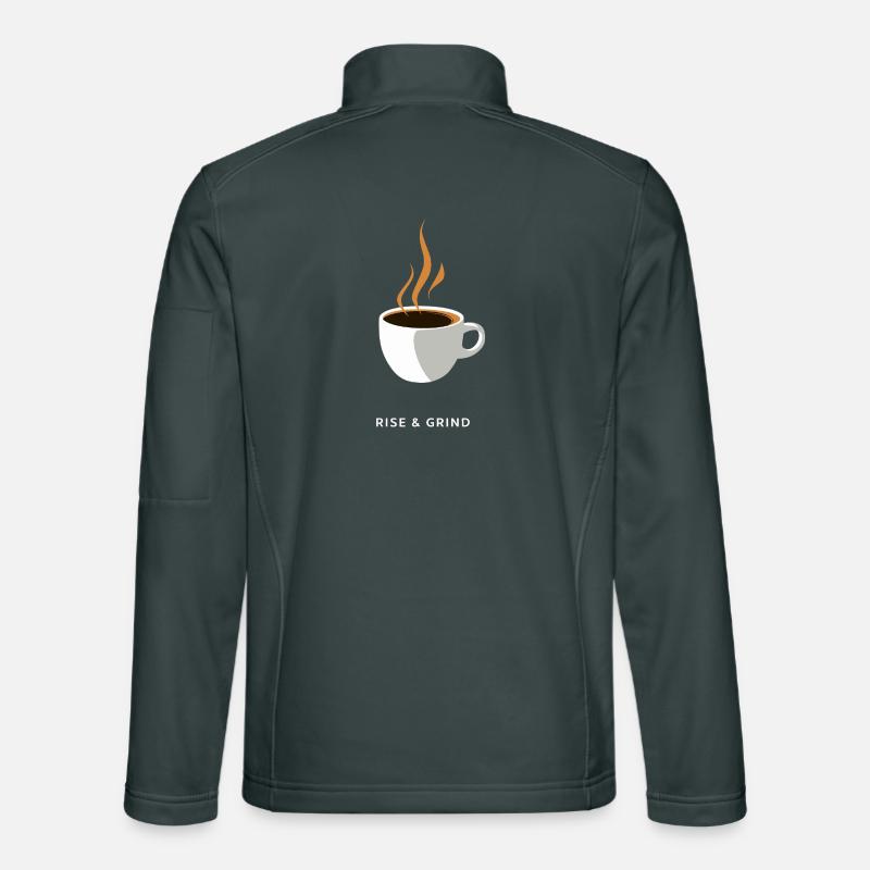 Steaming Coffee Grind Unisex Softshell Jacket
