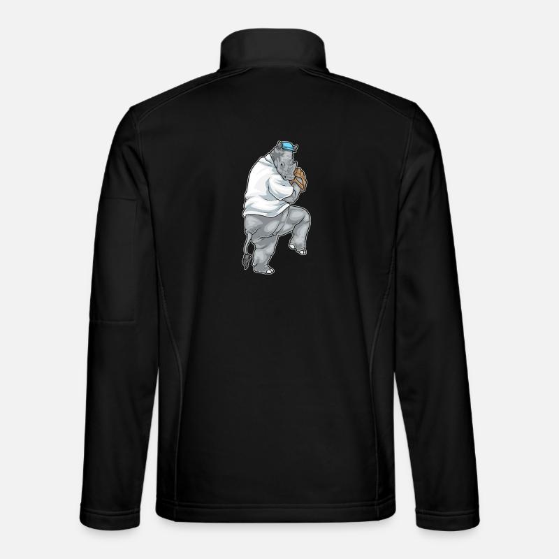 Rhino Baseball Gant de baseball - Veste en tissu softshell Unisexe - noir