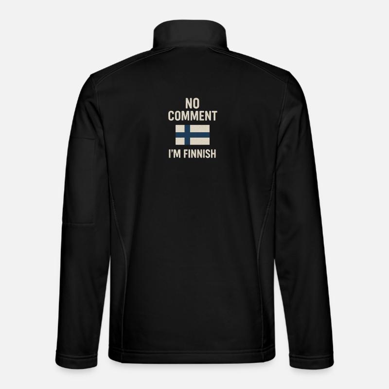 Finnische Flagge. Kein Kommentar - Unisex Softshelljacke - Schwarz