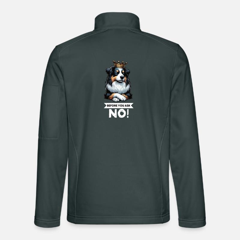 Avant de demander aux Australian Shepherds Aussie Aussies Veste en tissu softshell Unisexe