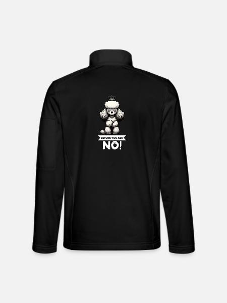Avant de demander Caniche Caniche Propriétaire de Caniche Caniche - Veste en tissu softshell Unisexe - noir - Dos