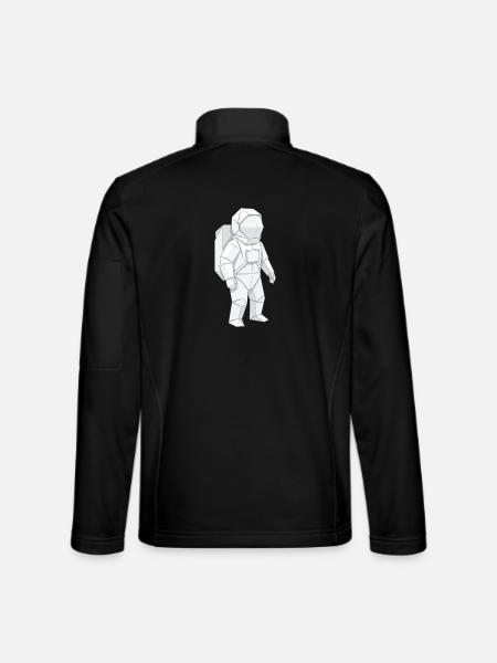Astronaut Shirt for Space Fans - Unisex Softshell Jacket - black