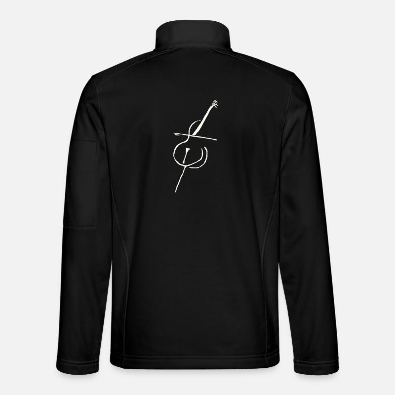 Pure cello white - Unisex Softshell Jacket - black