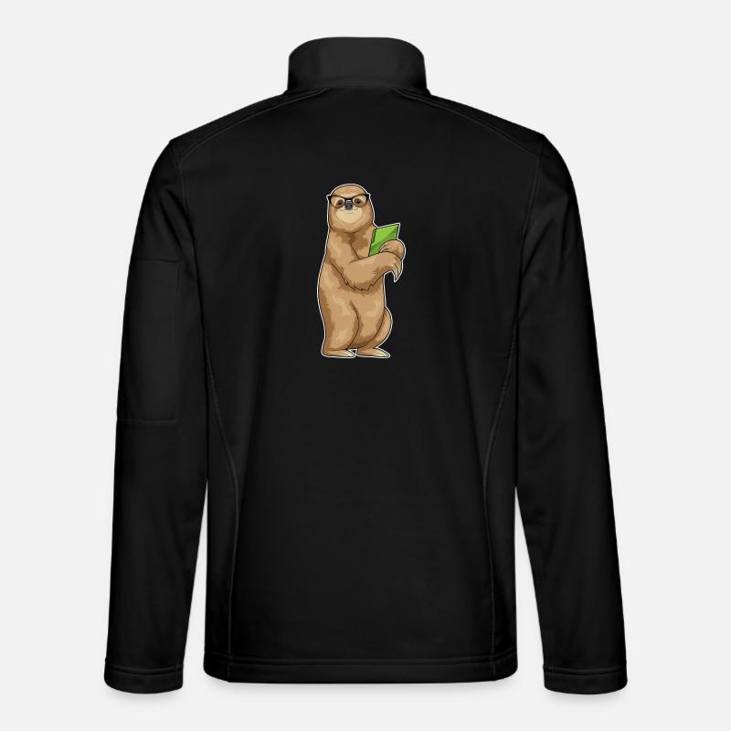 Sloth Secretary Folder Office - Unisex Softshell Jacket - black