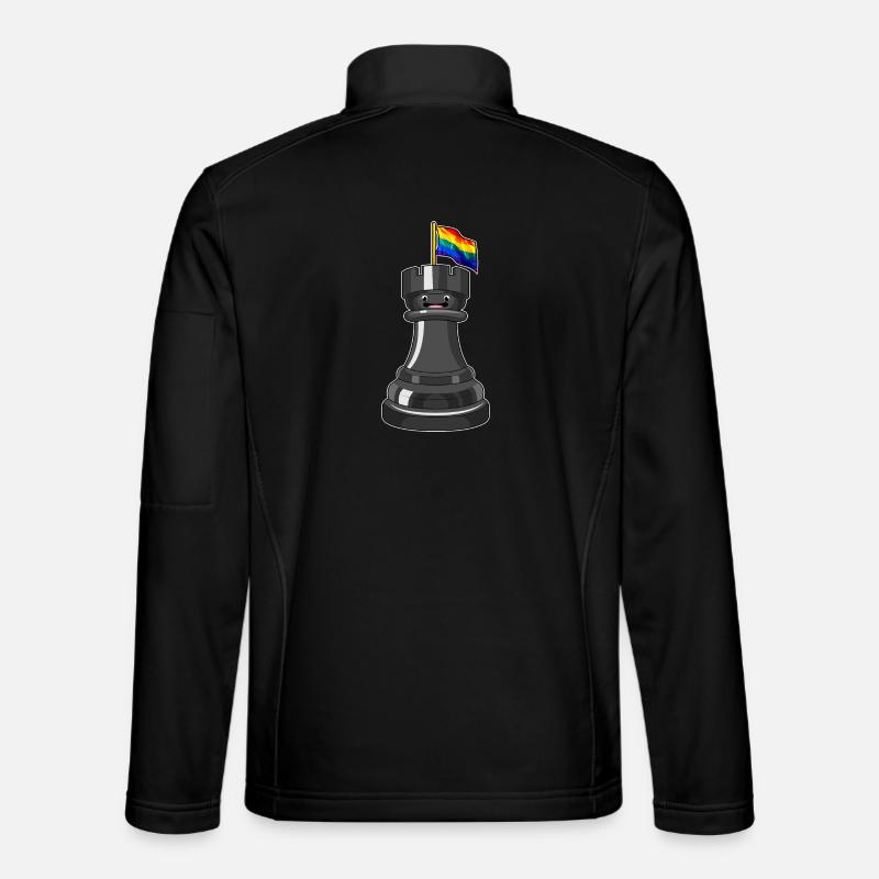 Schachfigur Turm Schach - Unisex Softshelljacke - Schwarz