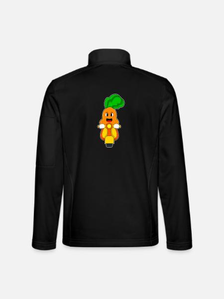 Karotte Motorroller - Unisex Softshelljacke - Schwarz - Hinten