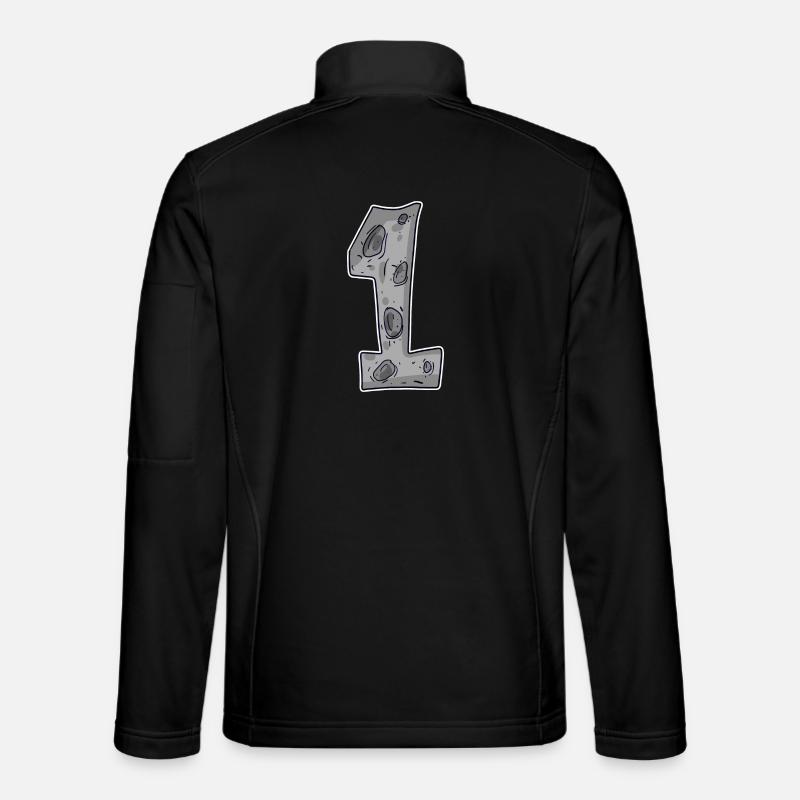 1 - Erster Eins Mond - Unisex Softshelljacke - Schwarz