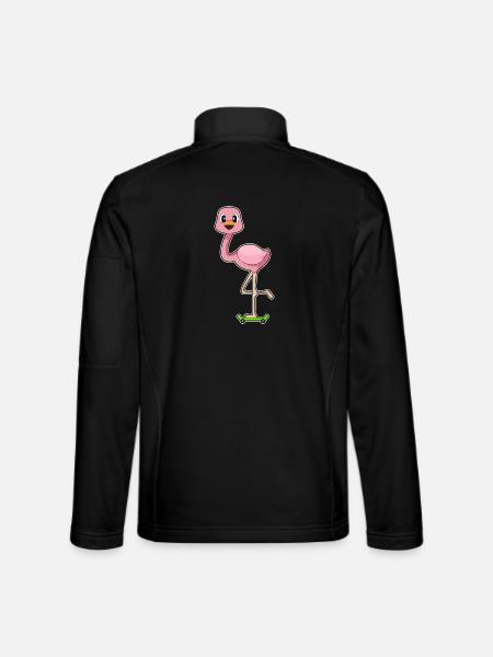 Flamingo Skater Skateboard - Veste en tissu softshell Unisexe - noir
