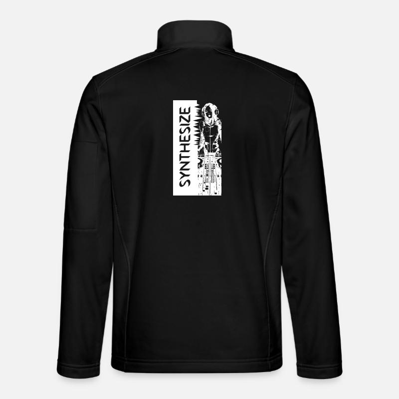 Synth White - Unisex Softshell Jacket - black