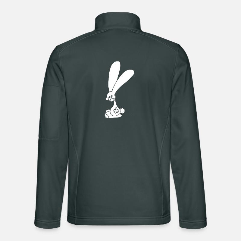 Lapin blanc grognon Veste en tissu softshell Unisexe