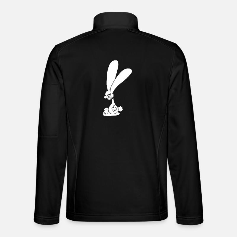 Grumpy White Rabbit - Unisex Softshell Jacket - black