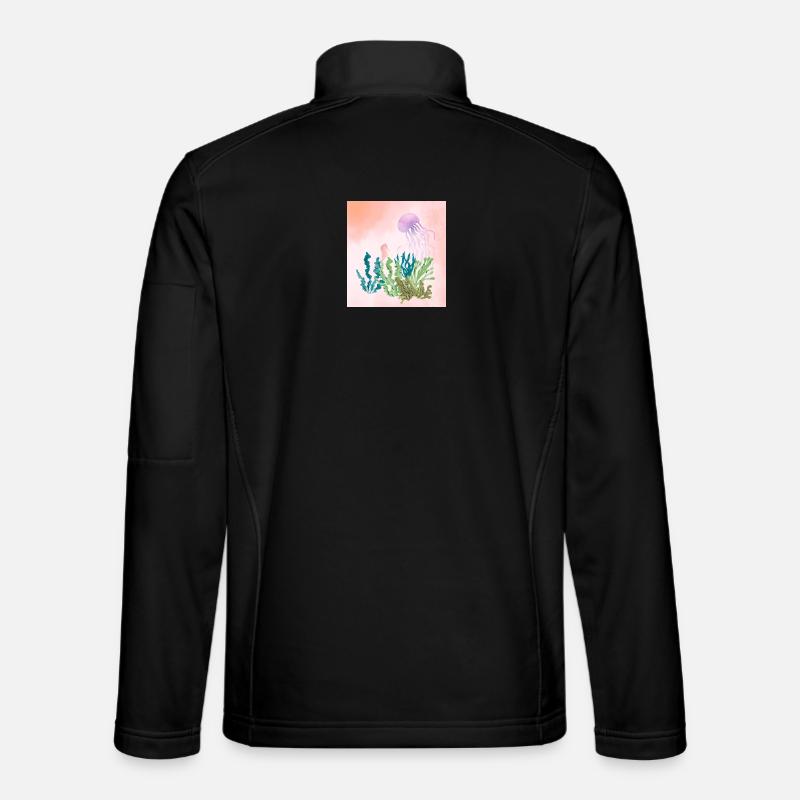 Pastel Sea Underwater Forest - Unisex Softshell Jacket - black