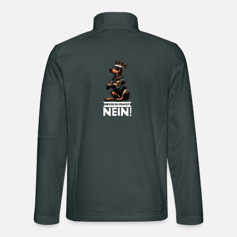 Avant de demander au propriétaire de doberman Veste en tissu softshell Unisexe