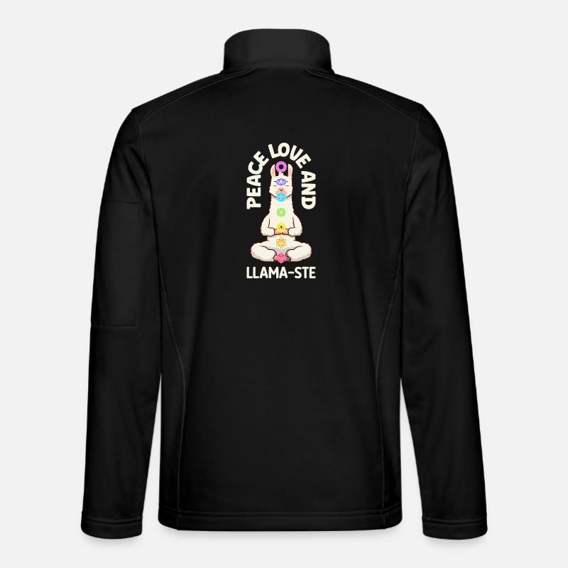 Chakra Humor - Llama Spirit Peace - Unisex Softshelljacke - Schwarz