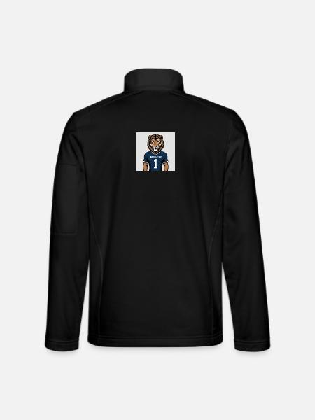 Tiger Mascot Jersey Print - Unisex Softshell Jacket - black