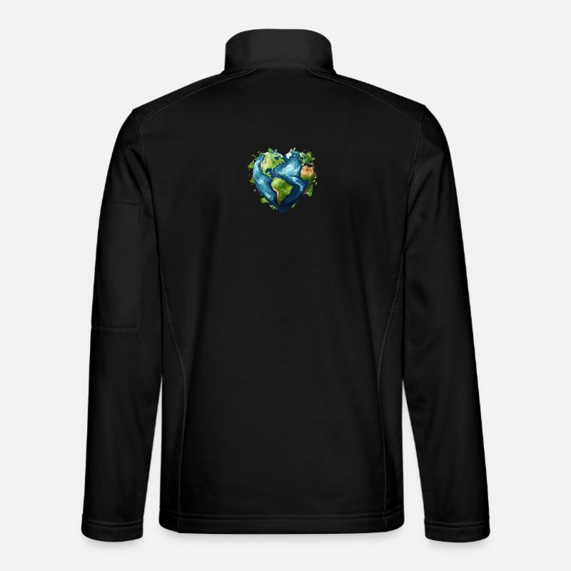 Liebe unsere Erde - Unisex Softshelljacke - Schwarz