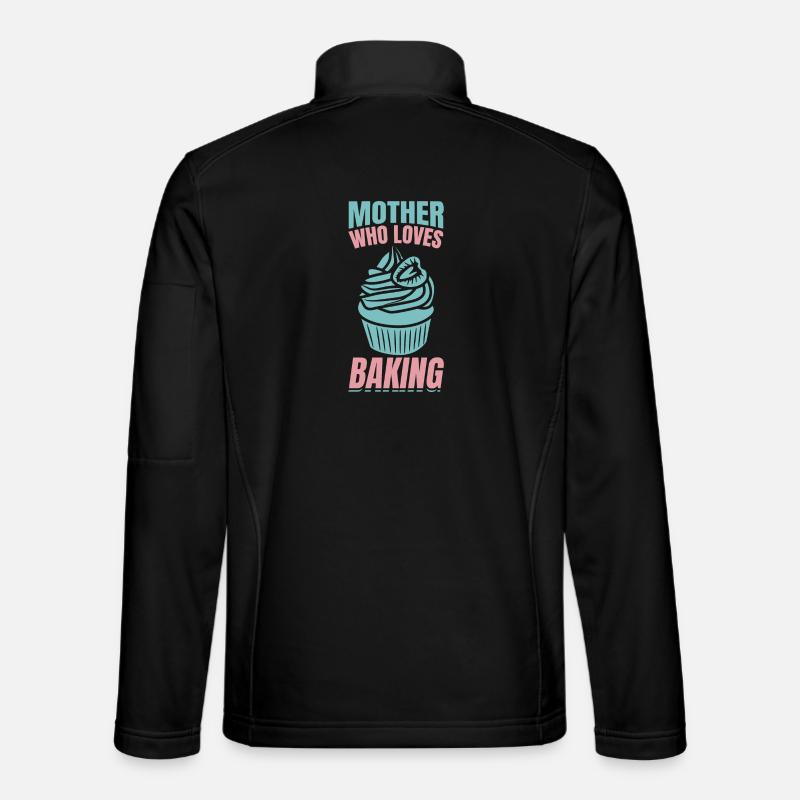 Mutter, die das Backen liebt - Unisex Softshelljacke - Schwarz