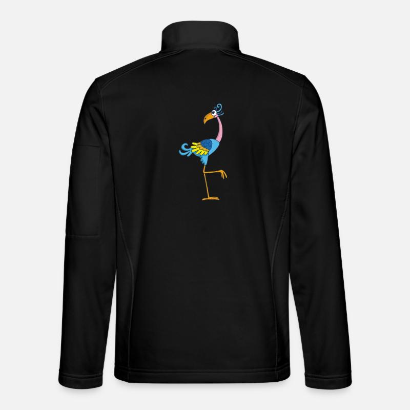 Funny bird - Unisex Softshell Jacket - black