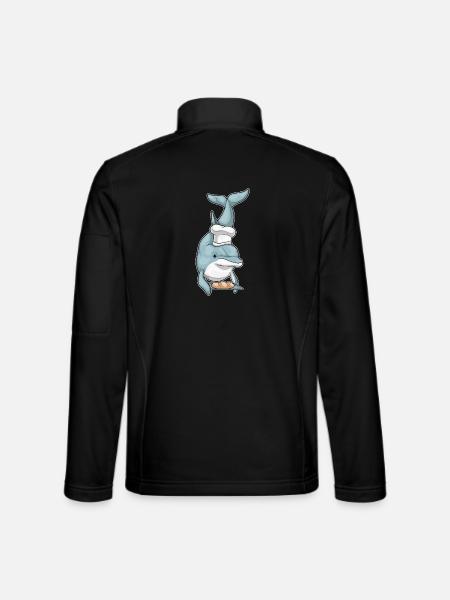 Dolphin Baker Bread Baking - Unisex Softshell Jacket - black