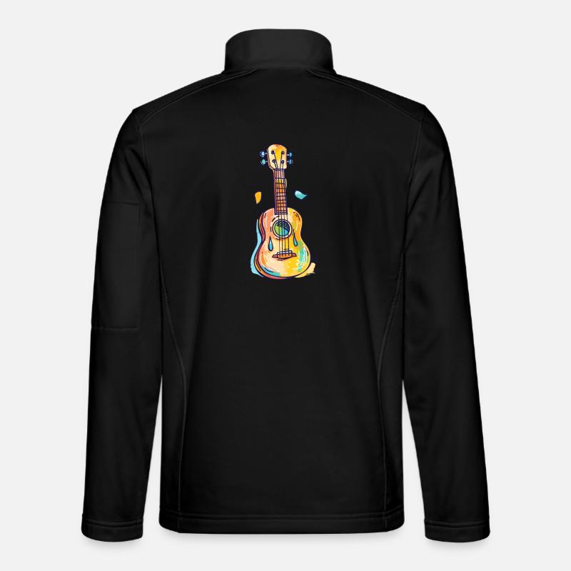 Ukulele Comic Look - Unisex Softshell Jacket - black