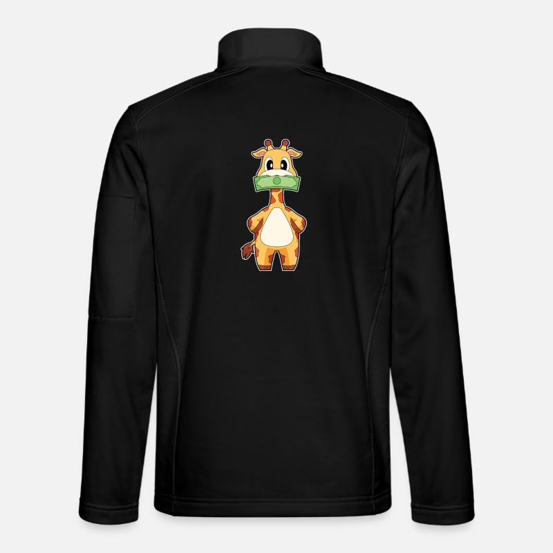 Giraffe Banknote - Unisex Softshell Jacket - black