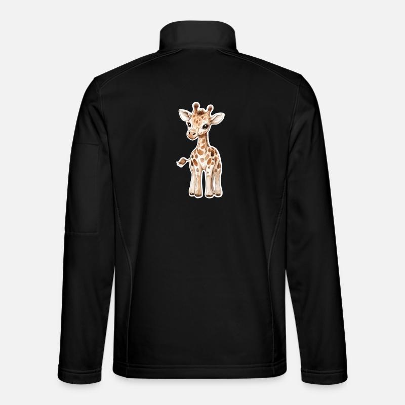 Giraffe - Unisex Softshelljacke - Schwarz