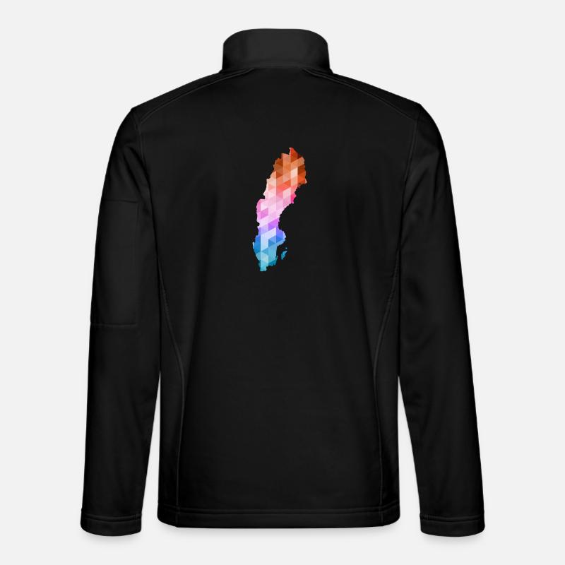 Sweden - Sverige - Sweden - abstract - map - Unisex Softshell Jacket - black