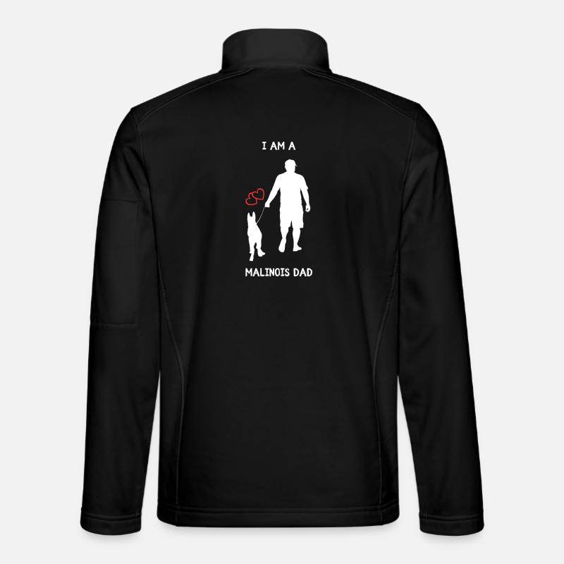 Malinois Dad - Unisex Softshell Jacket - black