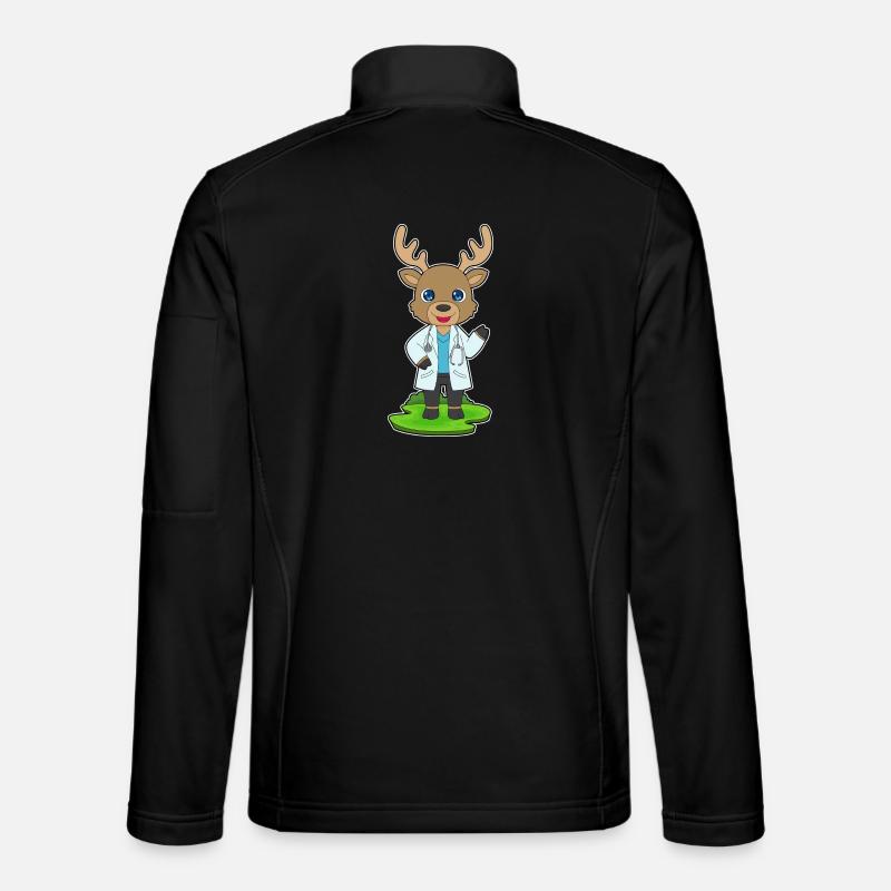 Reindeer Doctor Stethoscope - Unisex Softshell Jacket - black