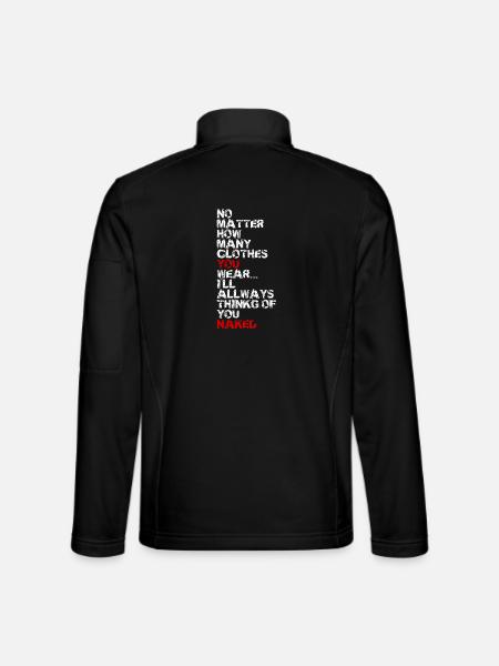 You, always think naked – 24/7 sexy cool - Unisex Softshell Jacket - black - Back