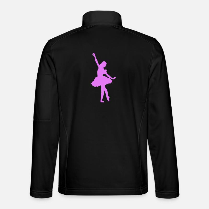 Dancing Ballerina Silhouette - Unisex Softshell Jacket - black