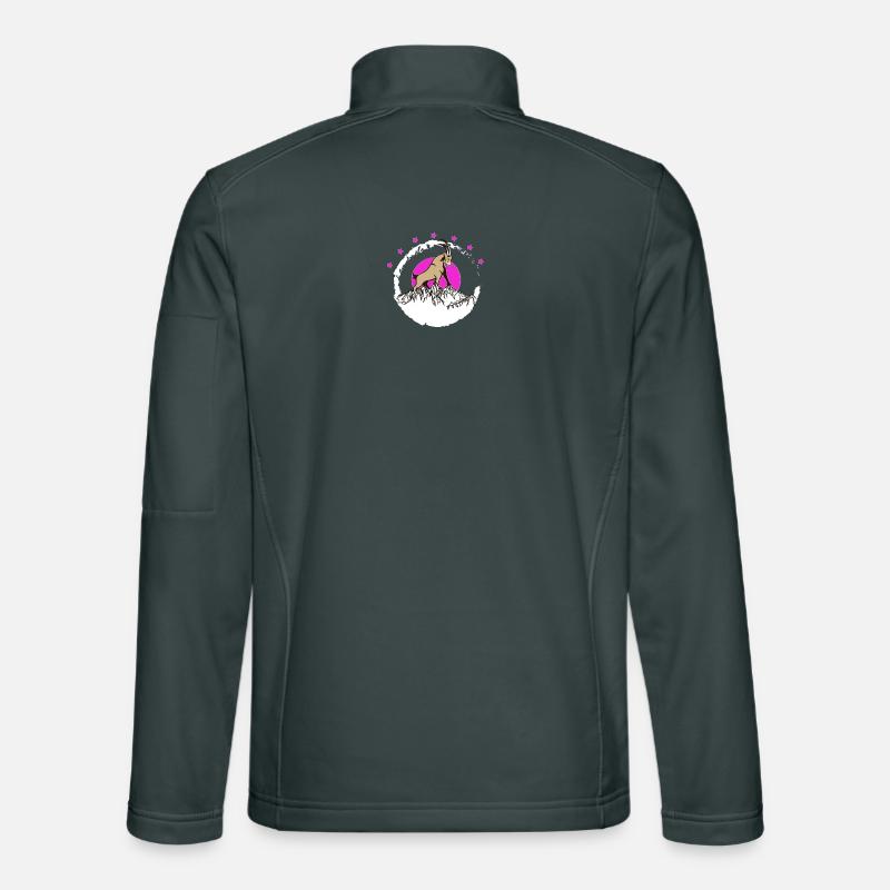 Boule sommitaire devant le Capricorne de la lune rose Veste en tissu softshell Unisexe