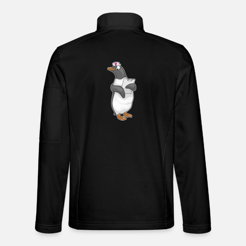 Pinguin Krankenschwester Stethoskope - Unisex Softshelljacke - Schwarz