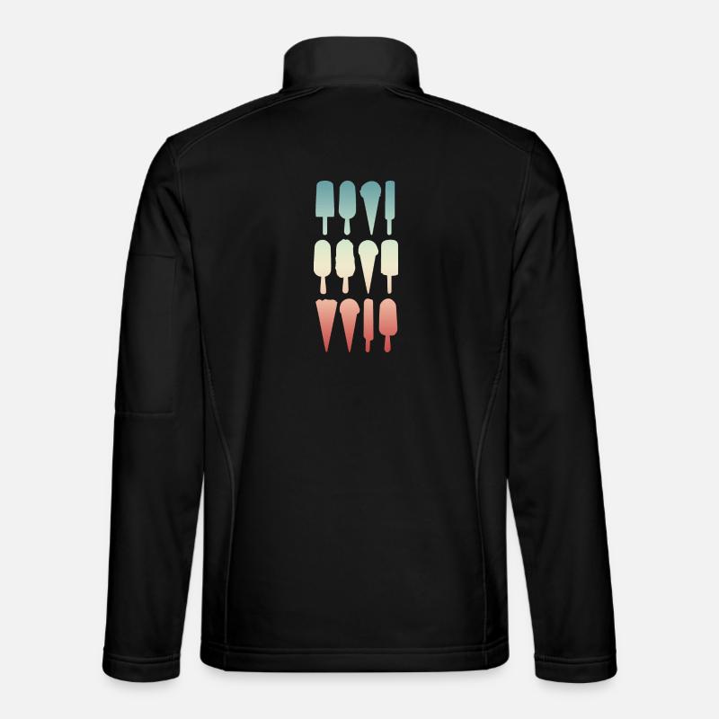 Eiswaffel und Wassereis - Unisex Softshelljacke - Schwarz